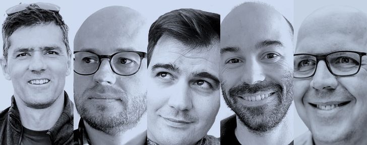 v. l. n. r. Yves Poire, Vlad Stesin, Bosko Milekic, Jeremie Ratelle und James Prudhomme, Bilder: Optable Bilder: Optable