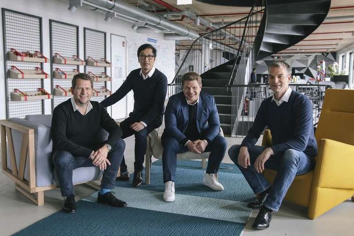 Gruppenbild - nun ohne Dame: v.l.: Henner Blömer, Jin Choi, Oliver Busch, Kai Herzberger, Presse Facebook Presse Facebook