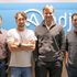 Von links: Max Gannutin (Acquired.io), Paul Müller (Adjust), Andrey Kazakov (Acquired.io) und Christian Henschel (Adjust), Bild: Adjust