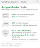 Per Mouseover erhält der Nutzer weiter Details zum Shop.