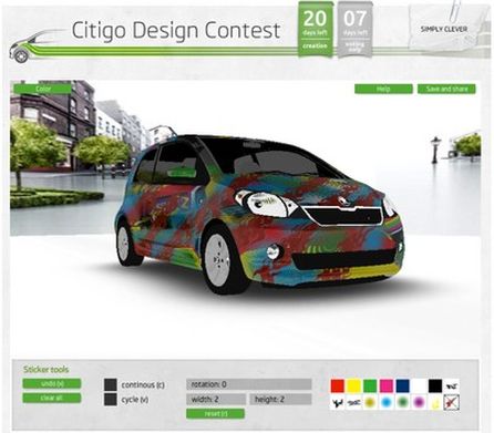 Skoda Citigo Design Contest, Screenshot, Gestaltung des Autos
