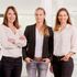 v. l. n. r. Imke Deuerlein, Claudia Zayer und Verena Zerai, Bild: Goldbach