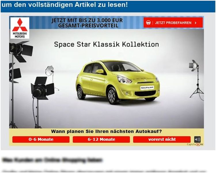 Screenshot Captcha Ad