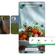 Mock-up für eine Werbeanzeige in einer Statusmeldung, Quelle: Meta, Bild: Meta
