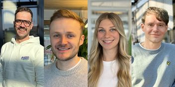 (v. l. n. r. Jonas Kuschan, Dix Dudek, Isabell Santa Olalla und Matthias Walter), Bilder: Vistar Media