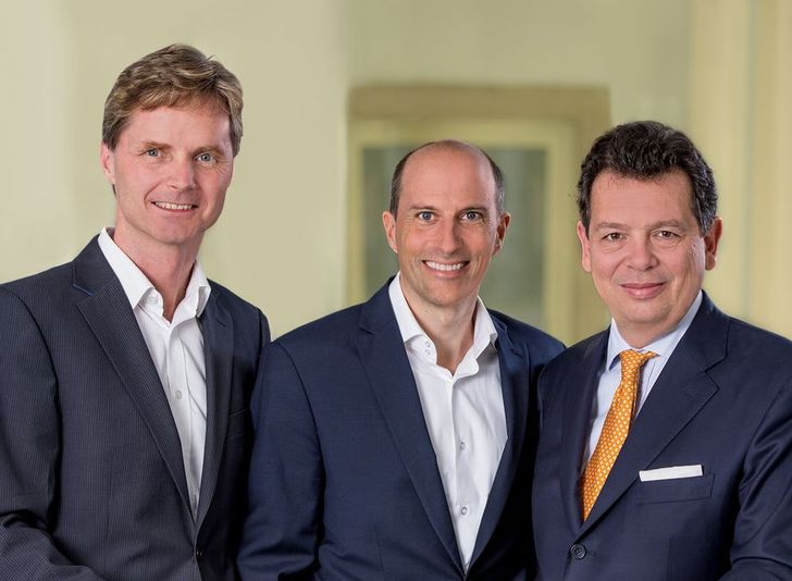 Die PREX Leitung: v.l.: Manfred Klaus, Julian Simons, Andrea Malgara, Foto: Serviceplan Foto: Serviceplan