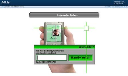 Ein typisches Interstitial, das derzeit über Adfly ausgeliefert wird.