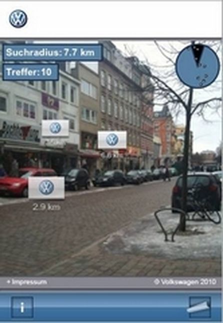 VW App führt den Kunden zum Händler
