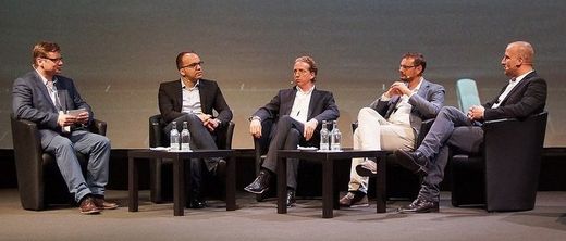 Publisher Panel v.l.: Jens von Rauchhaupt (Adzine), Marco Klimkeit (Yieldlab), Lothar Prison (Vivaki), Markus Letzner (Adscale) und Stefan Schuhmacher (G+J EMS), Foto: ADZINE Foto: ADZINE