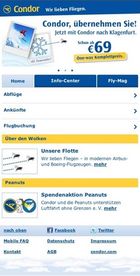 Startseite des mobilen Condor-Portals