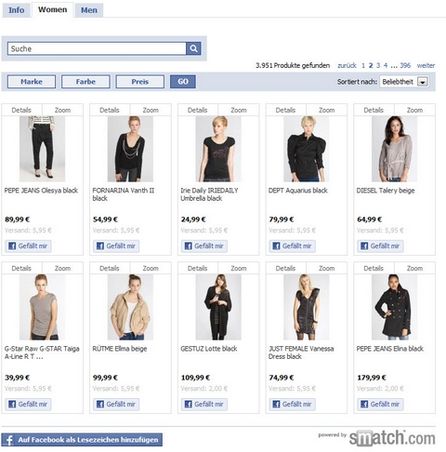Hier ein Beispiel von frontlineshop.com auf Facebook
