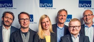 Präsidium 2015 v.l.: Thomas Duhr, Marco Zingler, Melina Ex, Matthias Wahl, Thorben Fasching, Achim Himmelreich, Foto: BVDW Präsidium 2015 v.l.: Thomas Duhr, Marco Zingler, Melina Ex, Matthias Wahl, Thorben Fasching, Achim Himmelreich, Foto: BVDW