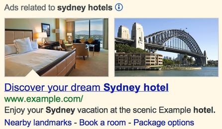 Beispiel einer Hotelwerbung in Sydney.