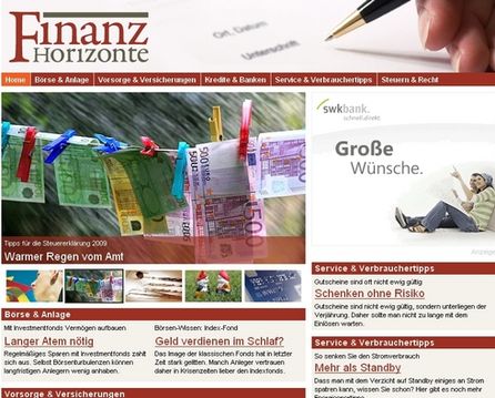 Screenshot finanzhorizonte.de