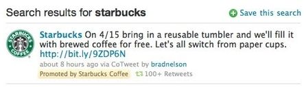 Beispiel eines promoted Tweets