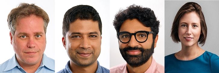 v. l. n. r. Ari Paparo, Ram Kumar, Shamim Samadi und Cadi Jones,