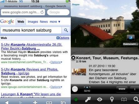 Abstrakte und reale (AR) Suche