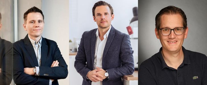 v. l. n. r. Sebastian Bauermann, Maximilian Pruscha und Jan Gräwen, Bilder: Linkedin Bilder: Linkedin