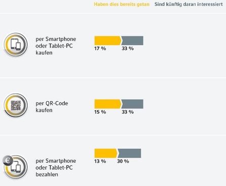 Ausgehend von den 23%, die das Internet ihres Smartphones 2012 benutzt haben. Quelle: Europa Konsumbarometer 2013/Commerz Finanz GmbH