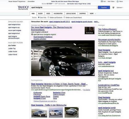Rich Ad in der Yahoo
