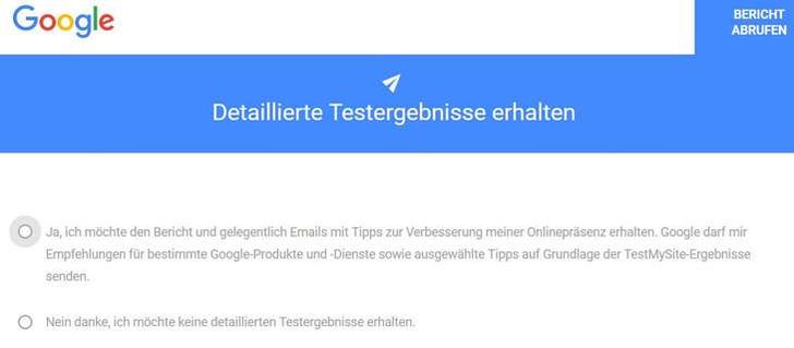 Typisch Google. Ohne Einwilligung Produktempfehlungen zu erhalten, gibt es kein ausführliches Testergebnis, Screenshot Screenshot