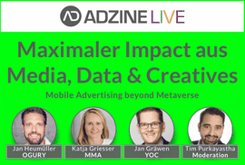 Banner Maximaler Impact aus Media, Data & Creatives im Open Web!
