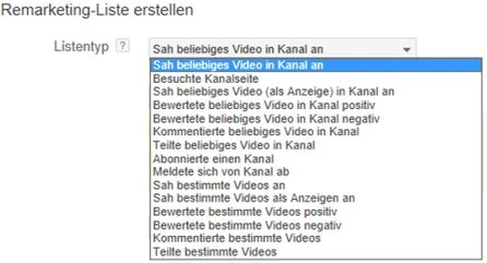 Das sind die verschiedenen Optionen, die Google aktuell im AdWords-Konto bietet. Quelle: mindshare