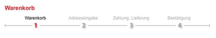 Optimierte Fortschrittsleiste beim Onlineshop von Schwarz auf Weiß, Xerox Zentrum Dresden Bild: m-pathy