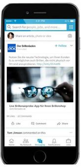 Beispiel eines LinkedIn Sonspored Content Post