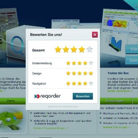 Anwendungsbeispiel von Reqorder. Bild: Webtrekk