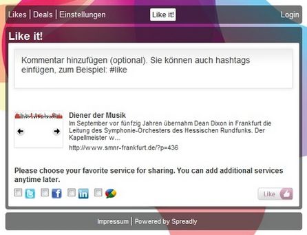 Beispiel Social-Sharing-Button