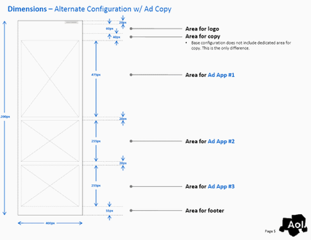 Ein Werbeformat für alle AOL Sites, allerdings frei konfigurierbar. Bild: AOL.