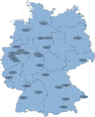 Aufteilung der Gebiete nach Postleitzahlen, Bild: Masterplan Bild: Masterplan