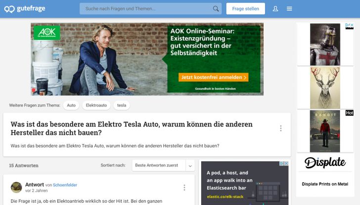 Bild: Screenshot Gutefrage.net