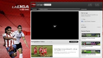 Screenshot des Youtube Channels "La Liga"