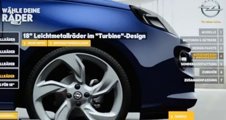 Konfigurieren Sie Ihren Opel bis ins Detail. Quelle: Screenshot aus dem YouTube-Spot