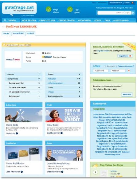Stationär: Gutefrage.net Grafik, Quelle: Interactive Media
