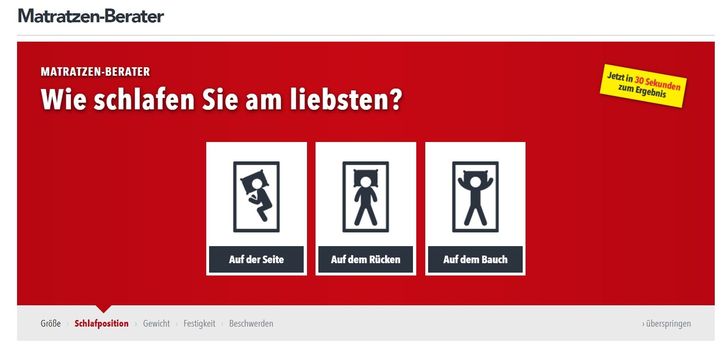 Ein Matratzenberater darf nicht fehlen