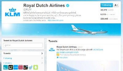 Brand Page für KLM gestaltet von TBG Digital (Quelle: TBG)